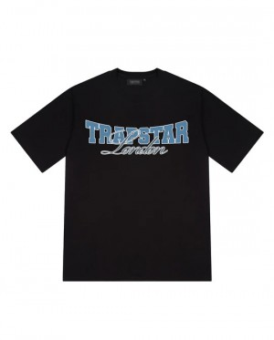 Black Mens Trapstar Drop Out T-Shirt | OGV-630859