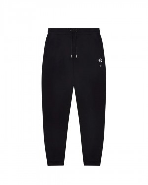 Black Mens Trapstar Foundation Joggers | GJT-872406