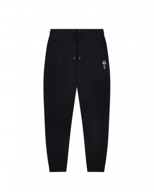 Black Mens Trapstar Foundation Joggers | INY-307295