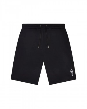 Black Mens Trapstar Foundation Shorts | WQB-906284