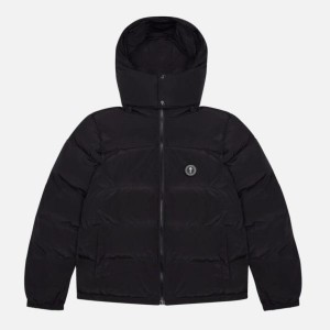 Black Mens Trapstar Irongate Detachable Hooded Puffer Jackets | LOS-960517