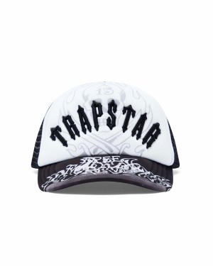 Black Mens Trapstar x Ed Hardy Irongate Arch Caps | SGH-692748
