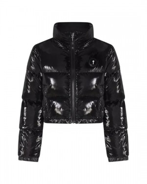 Black Womens Trapstar Irongate Puffer Jackets | TRP-486935