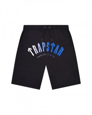 Black / Blue Mens Trapstar Irongate Arch Gel Shorts | BJF-751480