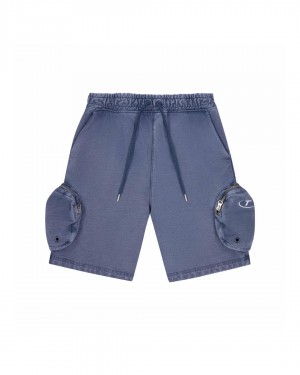 Blue Mens Trapstar Construct Hyperdrive Shorts | QDG-357920