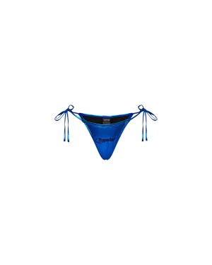 Blue Womens Trapstar Hyperdrive Metallic Tie Side Bikini Bottoms | XZQ-426830