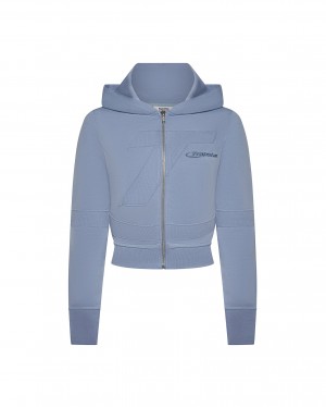 Blue Womens Trapstar Hyperdrive Rib Panel Zip Tracksuits | VKA-981640