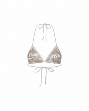 Camo Womens Trapstar Hyperdrive Bikini Top | KYC-709324