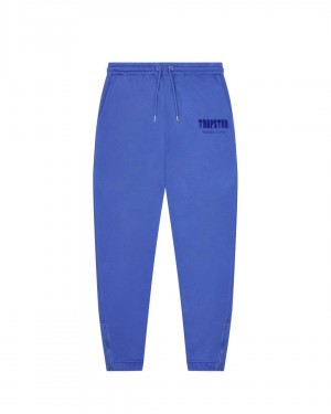 Deep Blue Mens Trapstar Chenille Decoded Joggers | JGI-478196