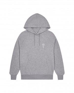 Grey Mens Trapstar Foundation Hoodie | LRB-865972