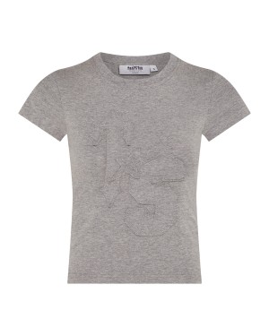 Grey Womens Trapstar TS-Star Applique Baby T-Shirt | VCJ-376980