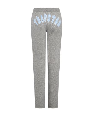 Grey / Blue Womens Trapstar Irongate Chenille Slim Fit Track Tracksuits | JUF-135980