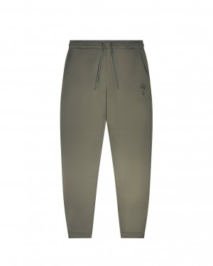 Khaki Mens Trapstar Foundation Joggers | IOF-952347