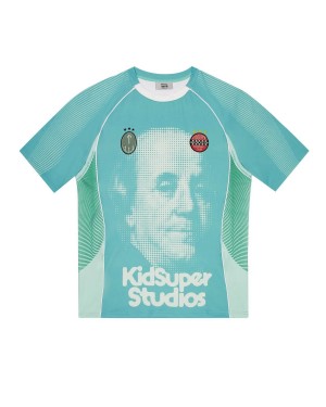 Turquoise Mens Trapstar X Kidsuper Football Jersey | DFA-520738