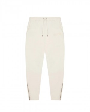 White Mens Trapstar Chenille Decoded Joggers | ACQ-709351