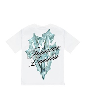 White Mens Trapstar Diamond In The Rough 2.0 T-Shirt | TNW-902367