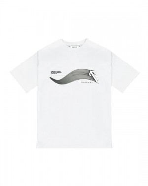 White Mens Trapstar Drift T-Shirt | GFC-372546