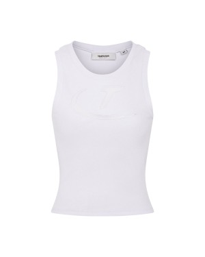 White Womens Trapstar Hyperdrive T Mesh Insert Vest | UAK-085937