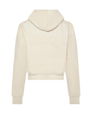 White Womens Trapstar Irongate Hoodie with Silicone Badge Hoodie | PKJ-098124
