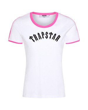 White / Pink Womens Trapstar Irongate T-Shirt | ECR-723048