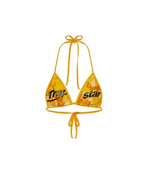 Yellow / Camo Womens Trapstar Hyperdrive Bikini Top | FWY-317986